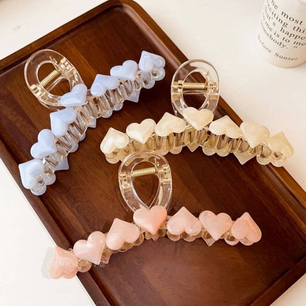 Tiny Hearts Large Claw Clip