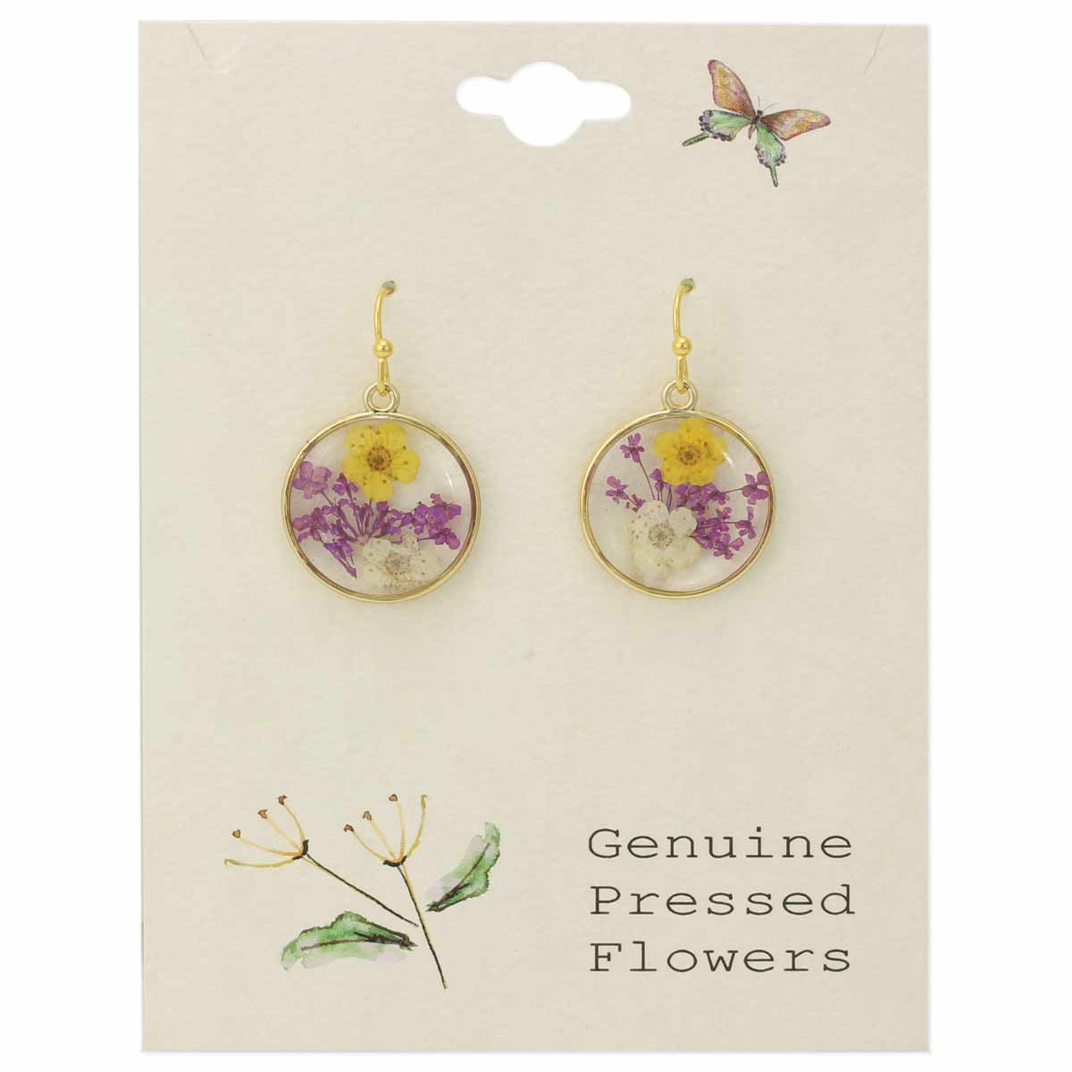 Round Flower Earrings