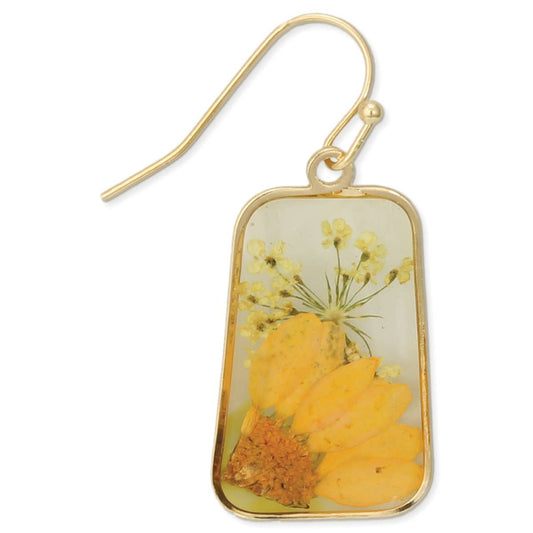 Mae Floral Dried Sunflower Earrings