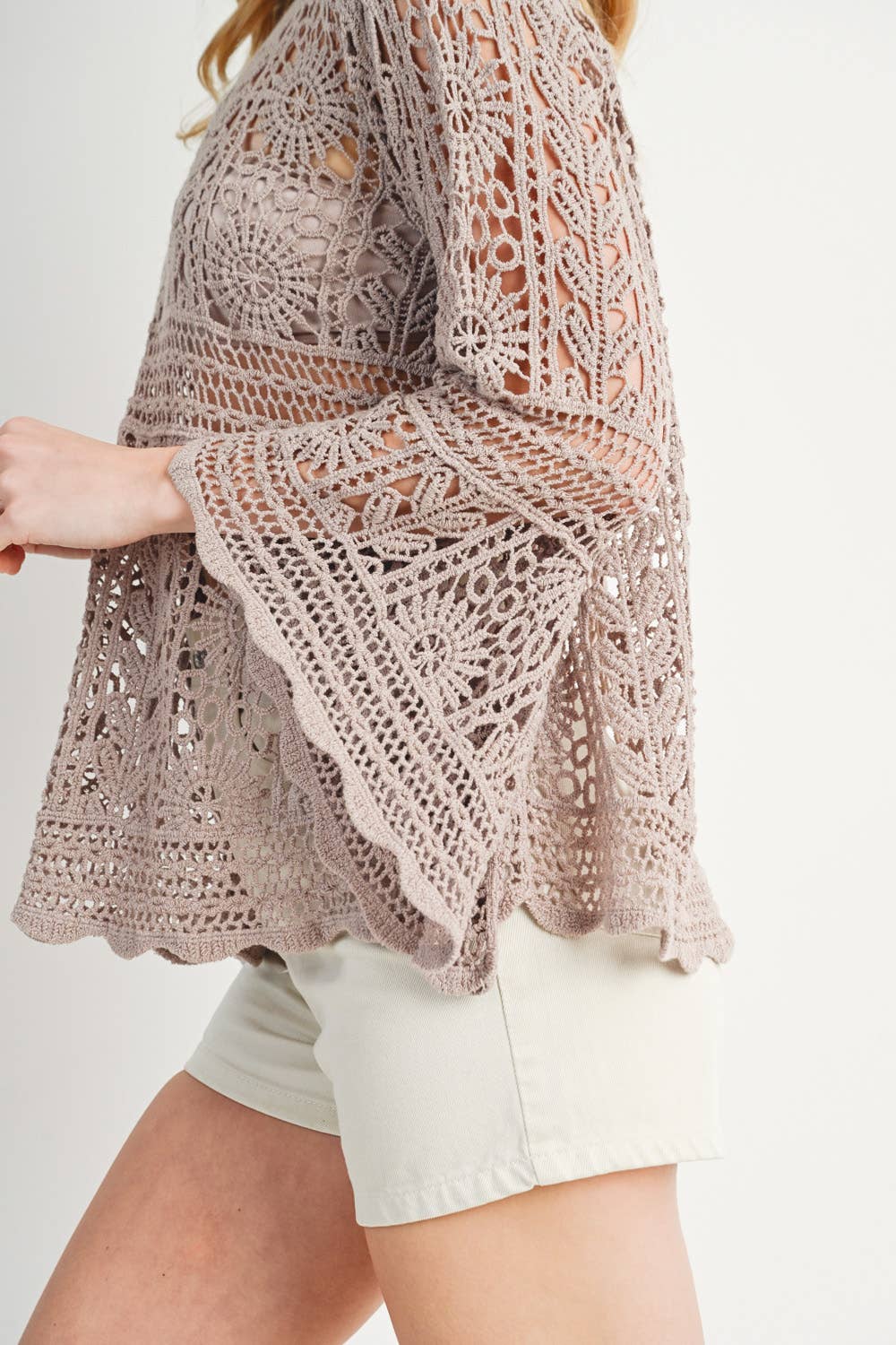 Latte Crochet Pullover