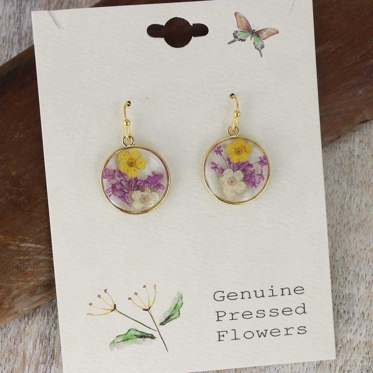 Round Flower Earrings