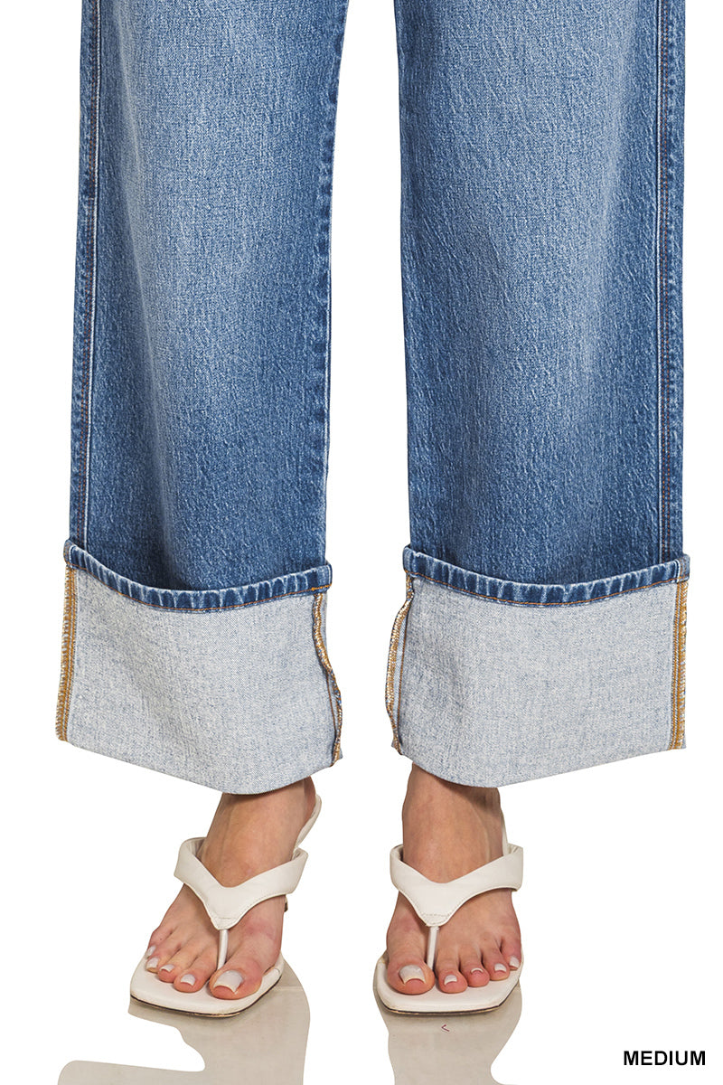 Mary High-Rise Cuffed Jeans