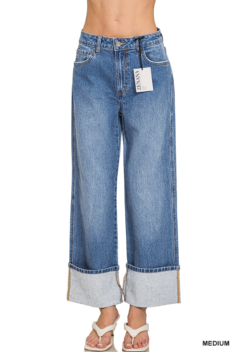 Mary High-Rise Cuffed Jeans