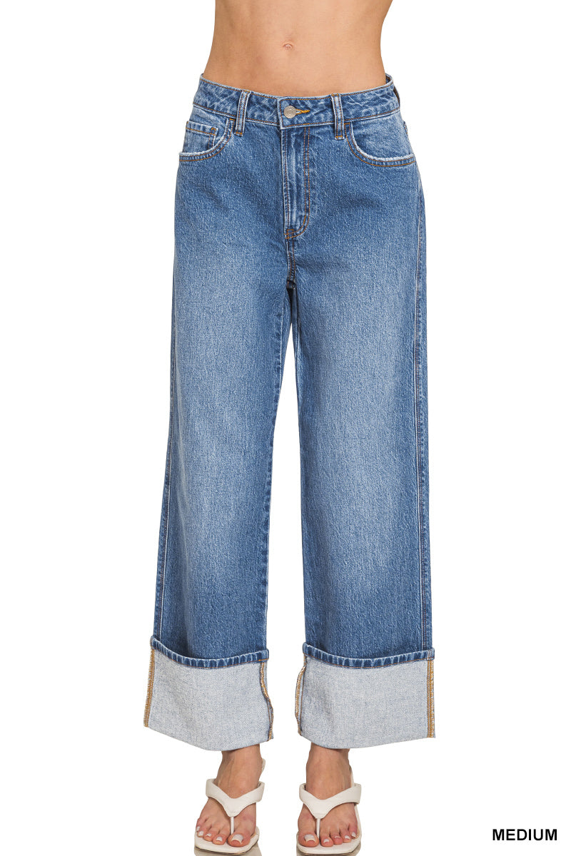 Mary High-Rise Cuffed Jeans