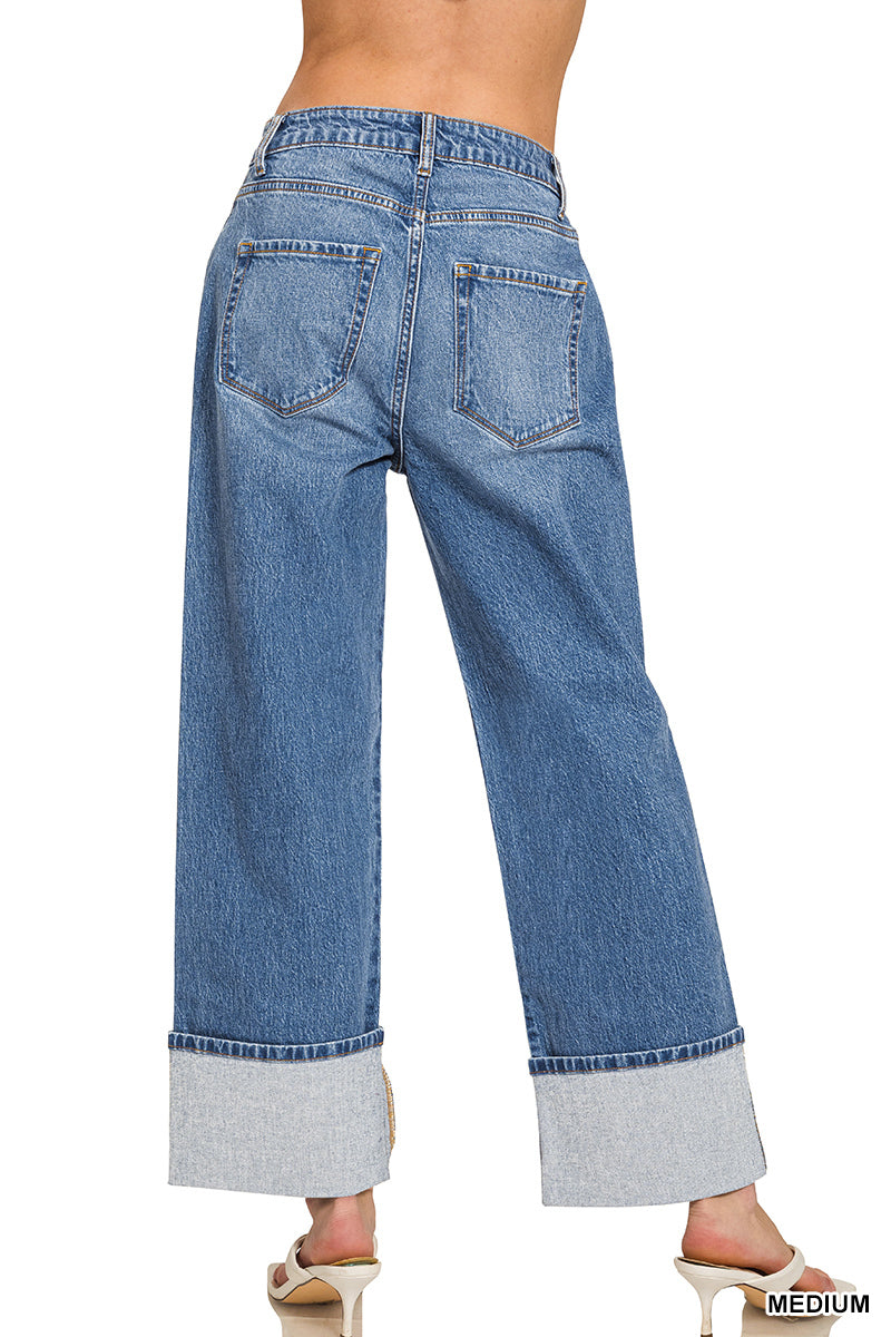 Mary High-Rise Cuffed Jeans