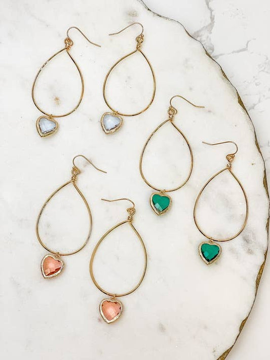 Millie Heart Dangle Drop Earrings