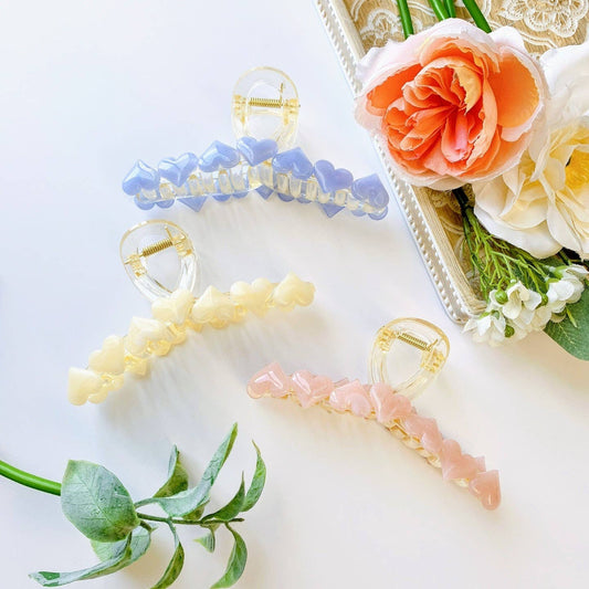 Tiny Hearts Large Claw Clip