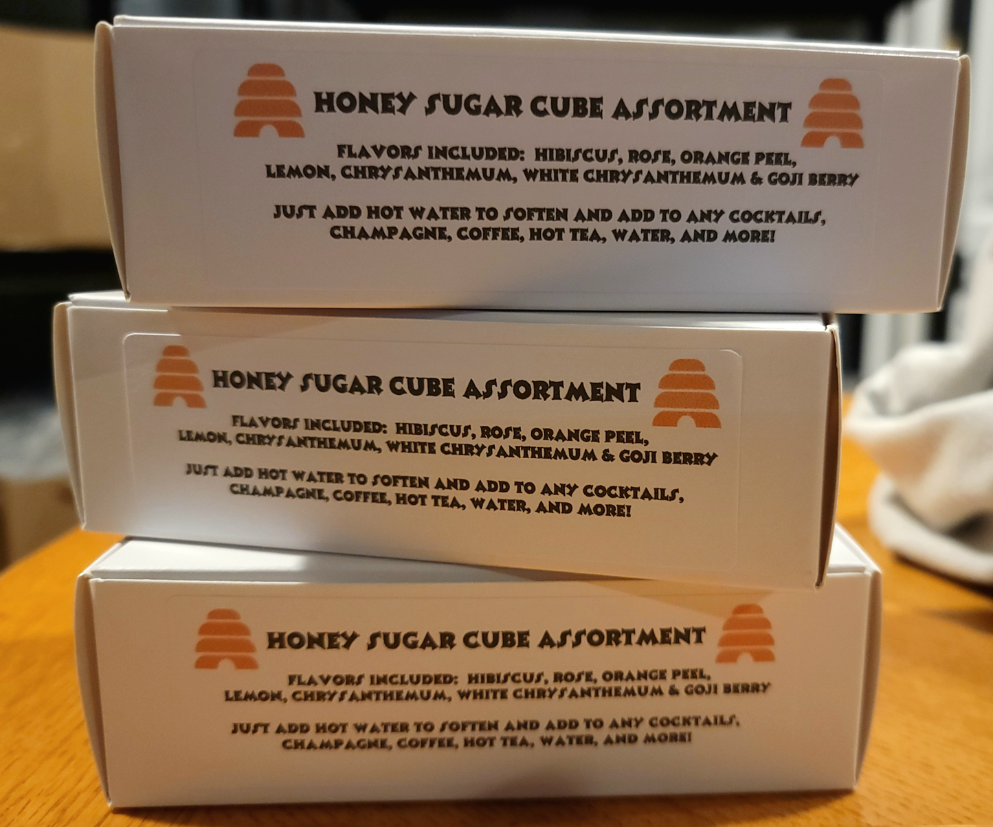 Orange Peel Gourmet Honey Sugar Cubes