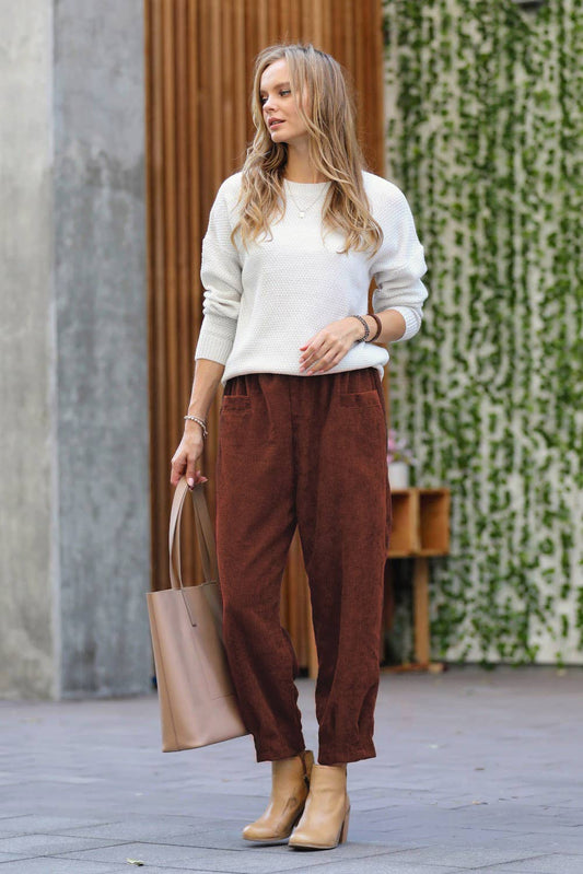 Dark Rust Corduroy Pants