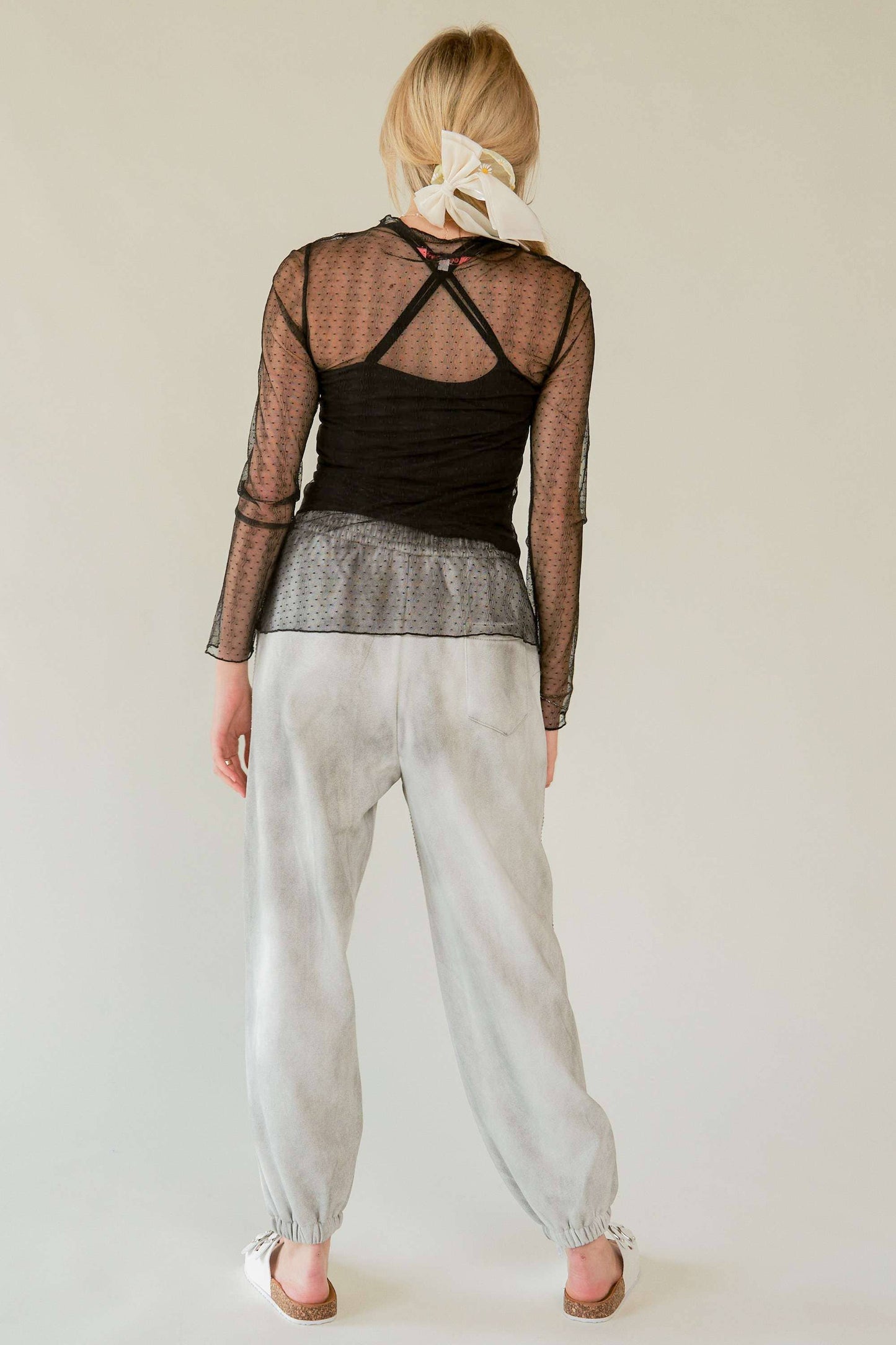 Jacquelyn Dotted Mesh Top