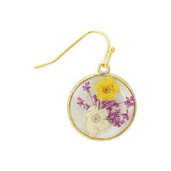 Round Flower Earrings