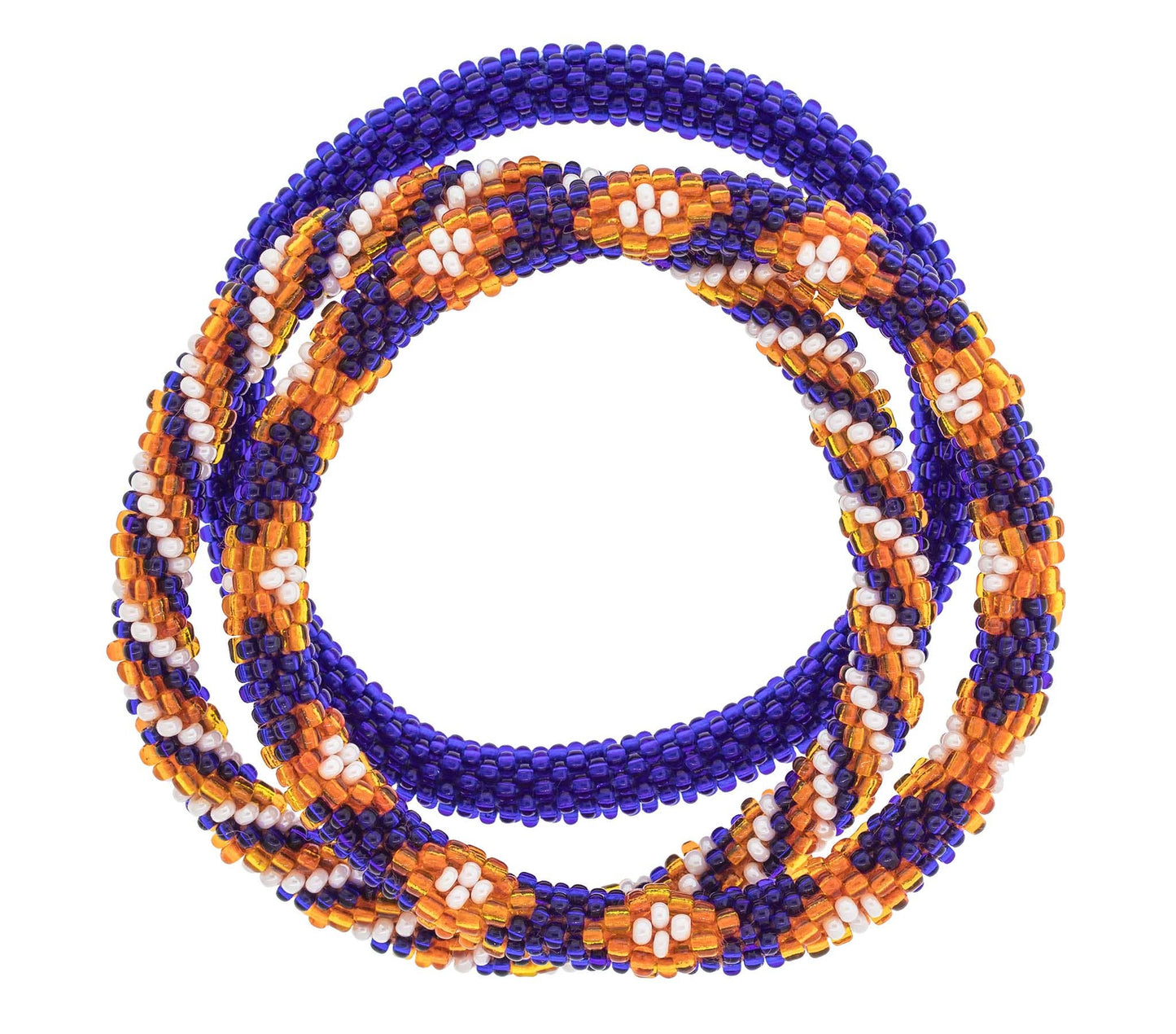 Game Day Roll-On® Bracelet - Orange and Navy