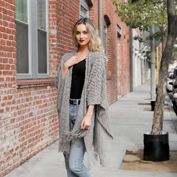 Soft Knit Wrap (Grey)