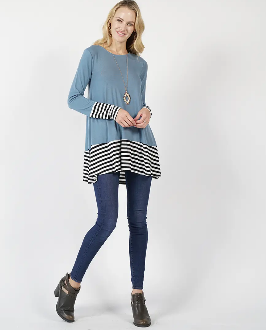 Striped Color Block Tunic