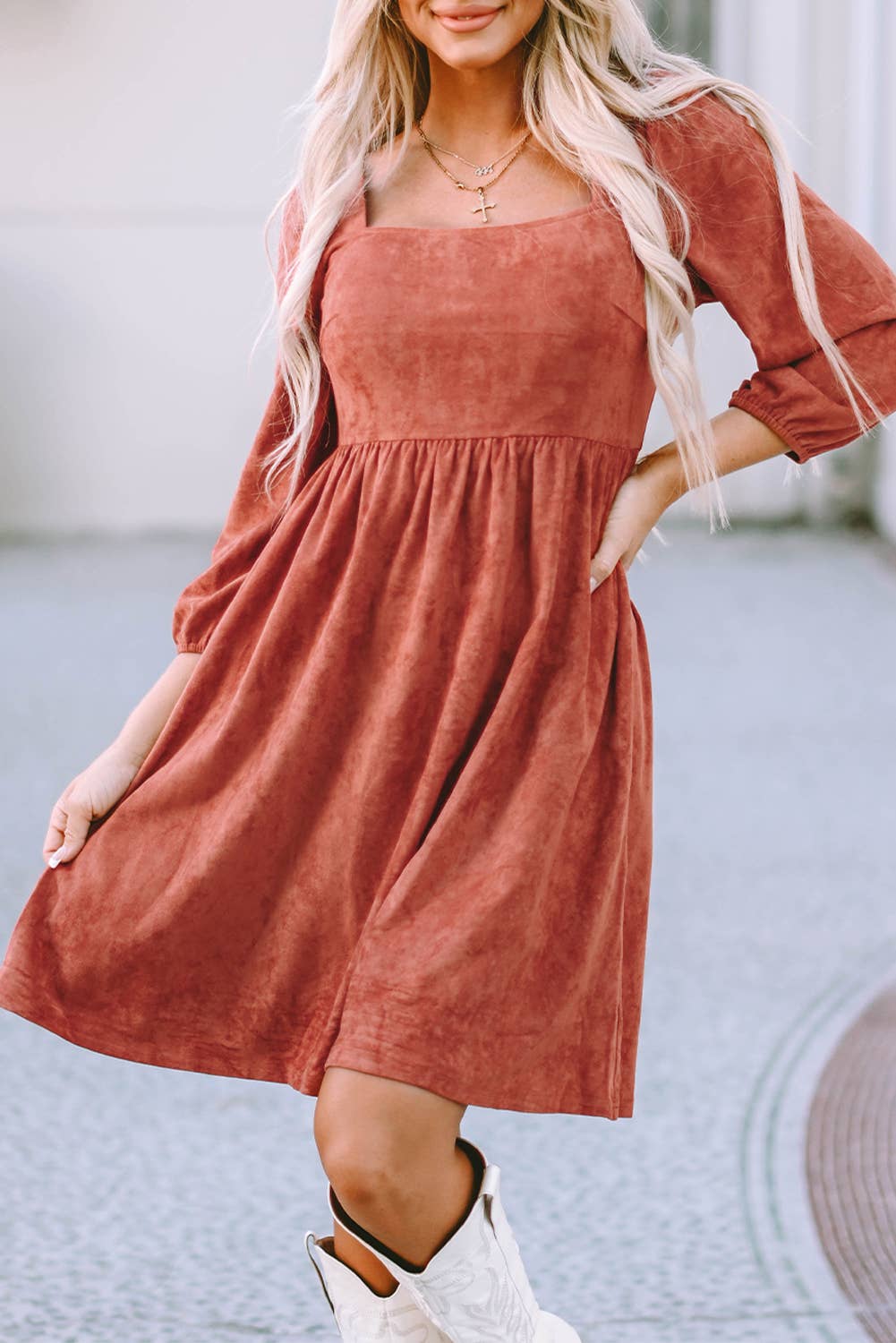 Poppy Suede Dress