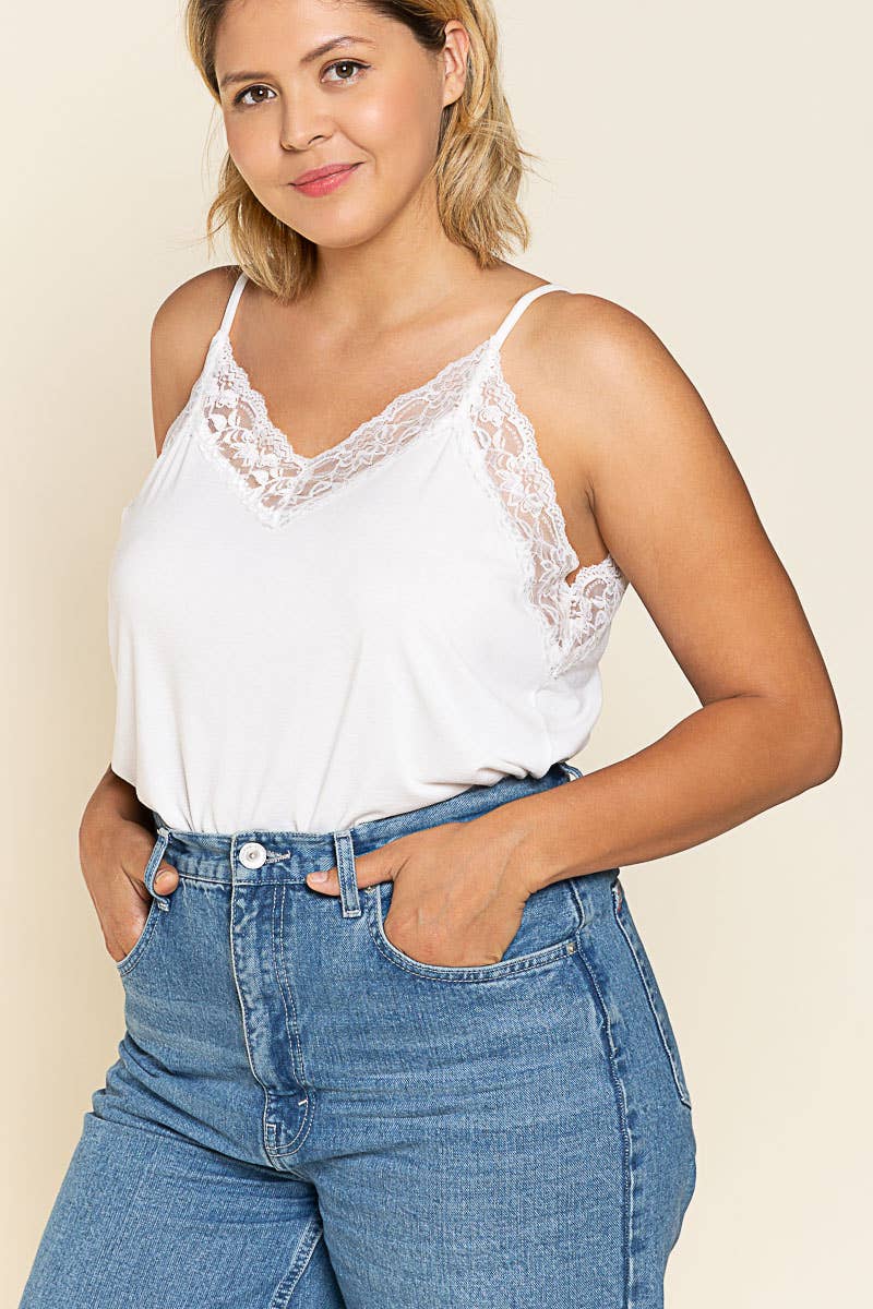 Lacy White Tank