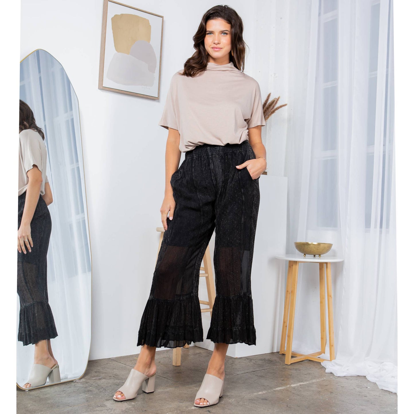 YT- Young Threads: Ankle Length Pants: Medium / Charcoal