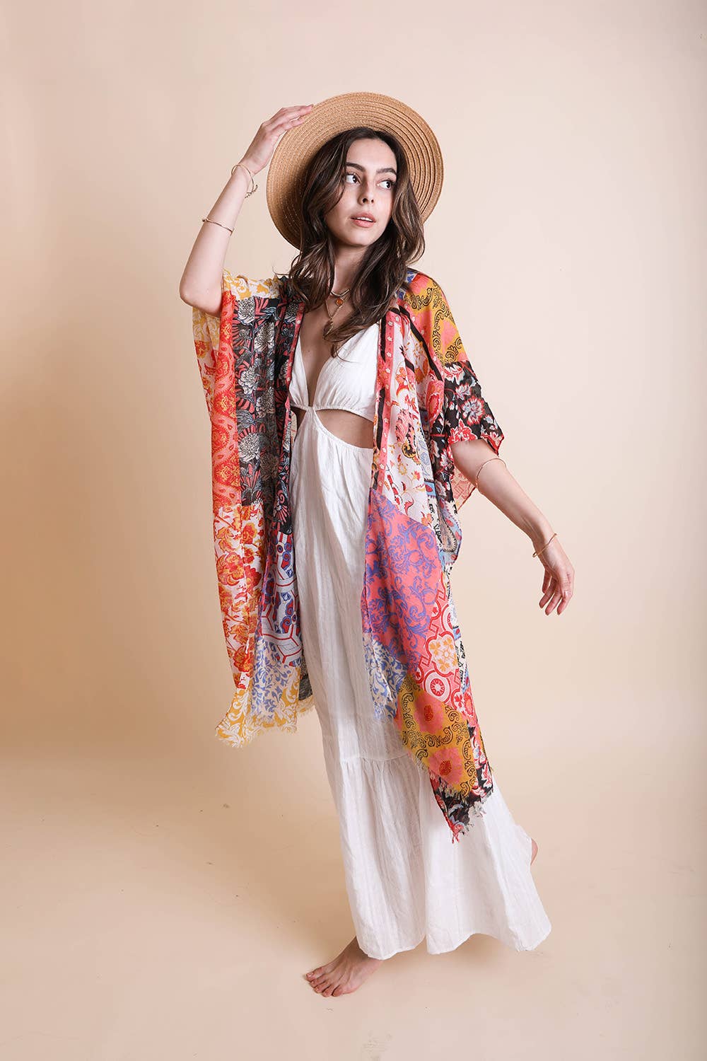 Boho Floral Kimono