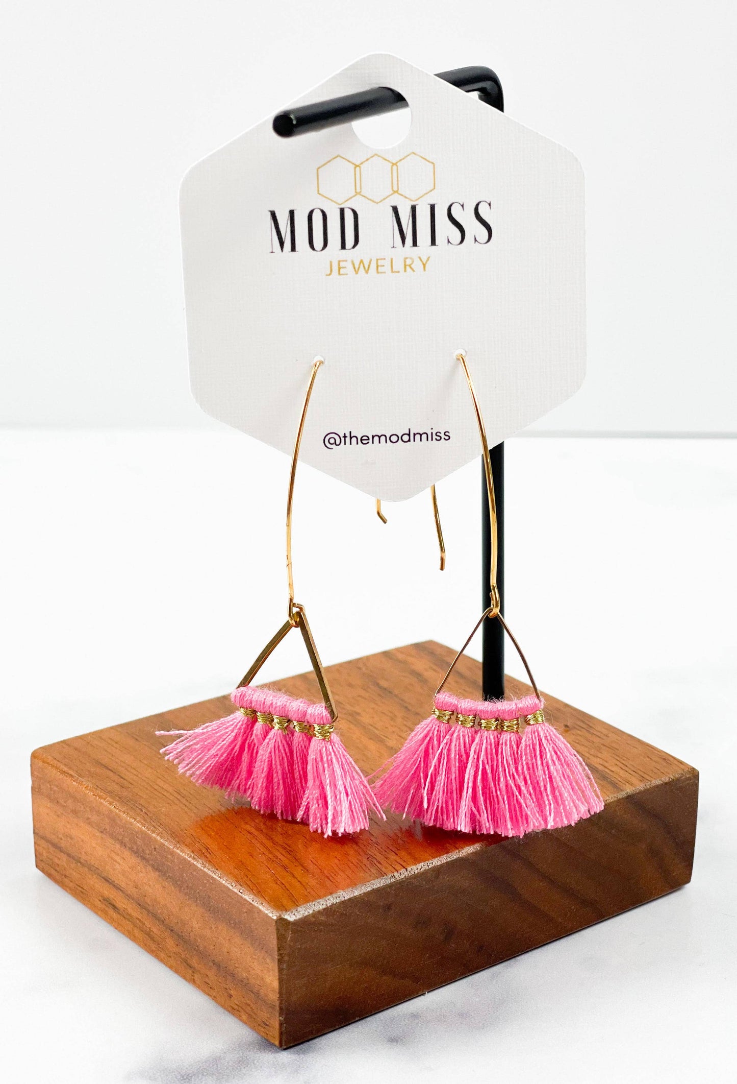Pretty in Pink Tassel Earrings