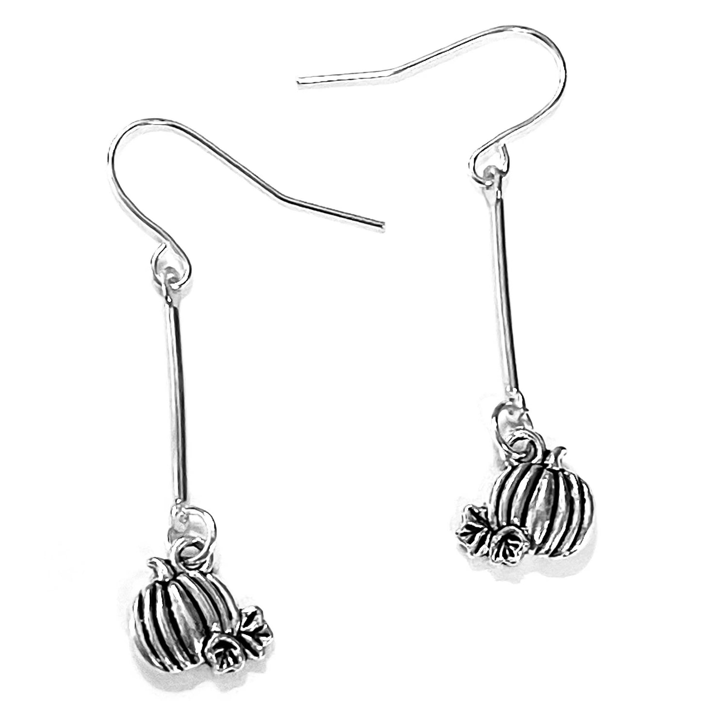 Silver Pumpkin Earrings