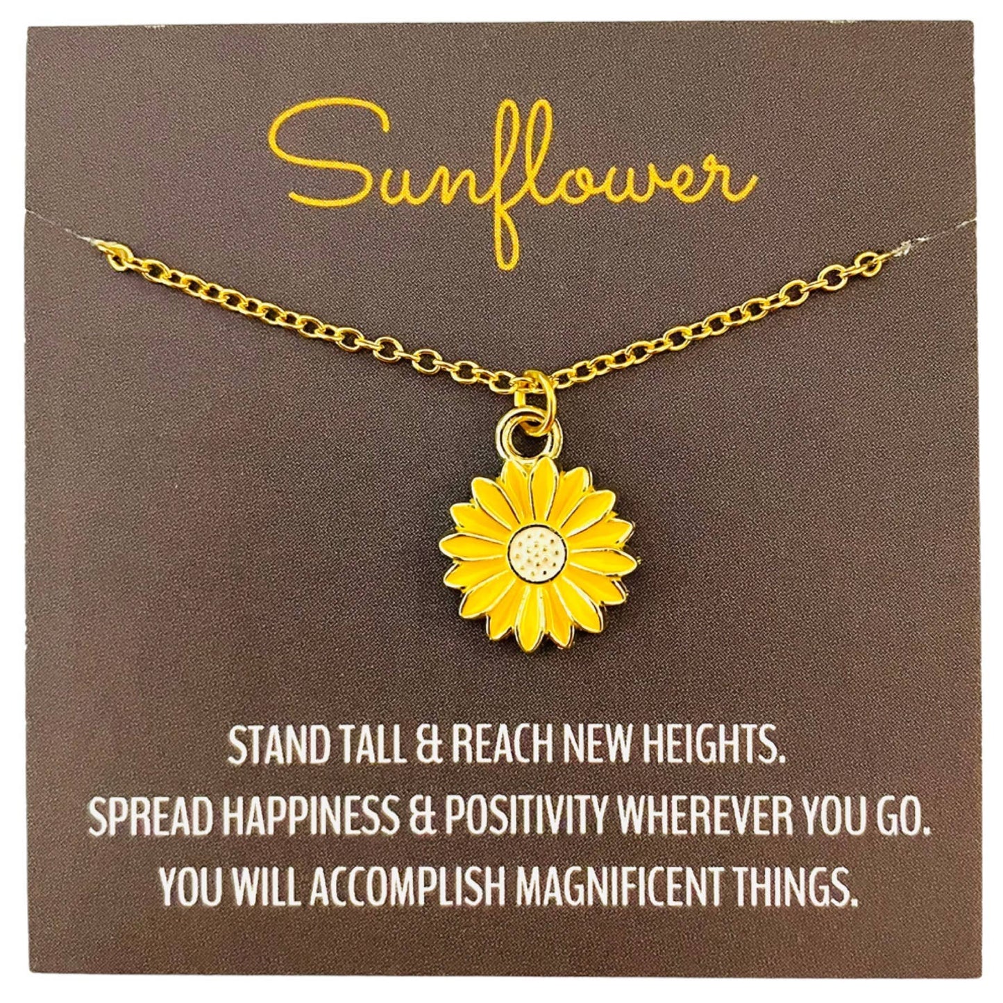 Sunflower Pendant Necklace