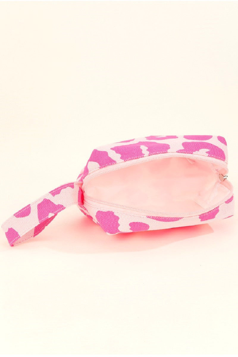 Pink Leopard Cosmetic Bag