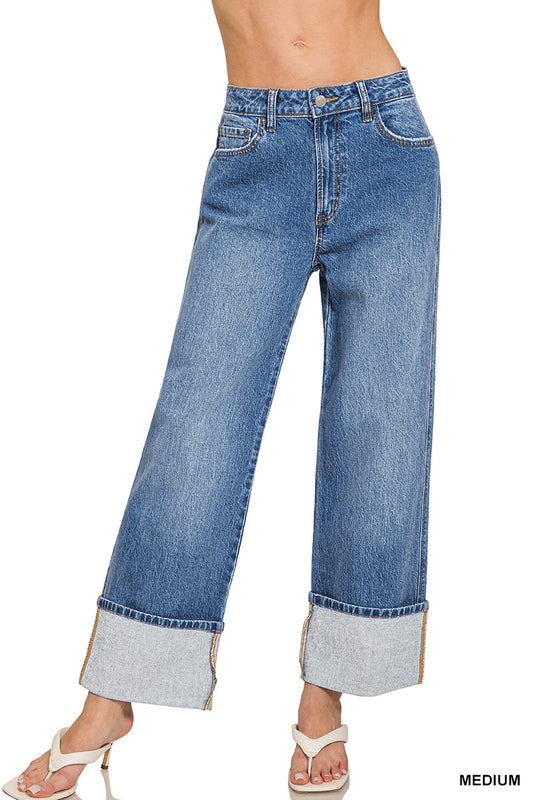 Mary High-Rise Cuffed Jeans