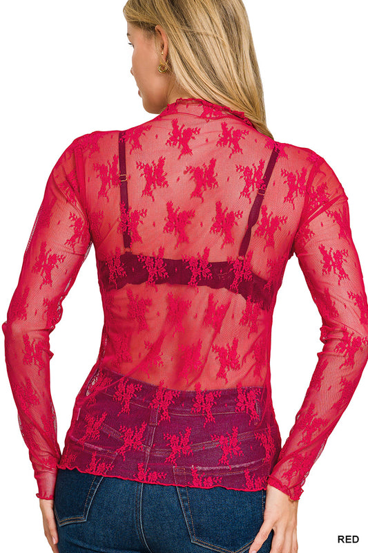 Scarlet Lace Top