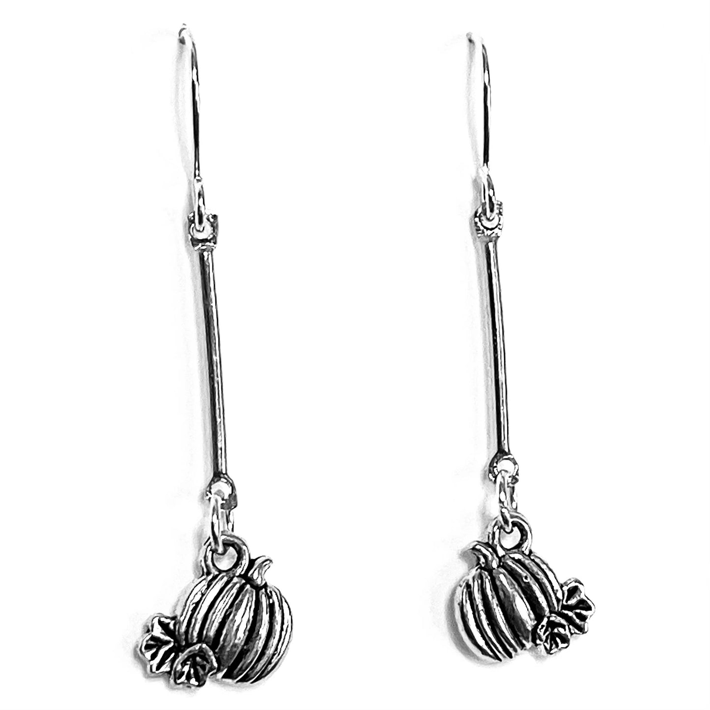 Silver Pumpkin Earrings