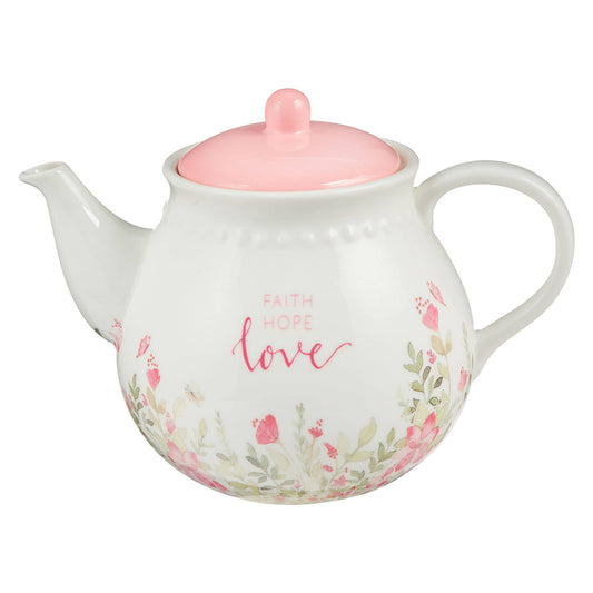 Faith Hope Love Teapot
