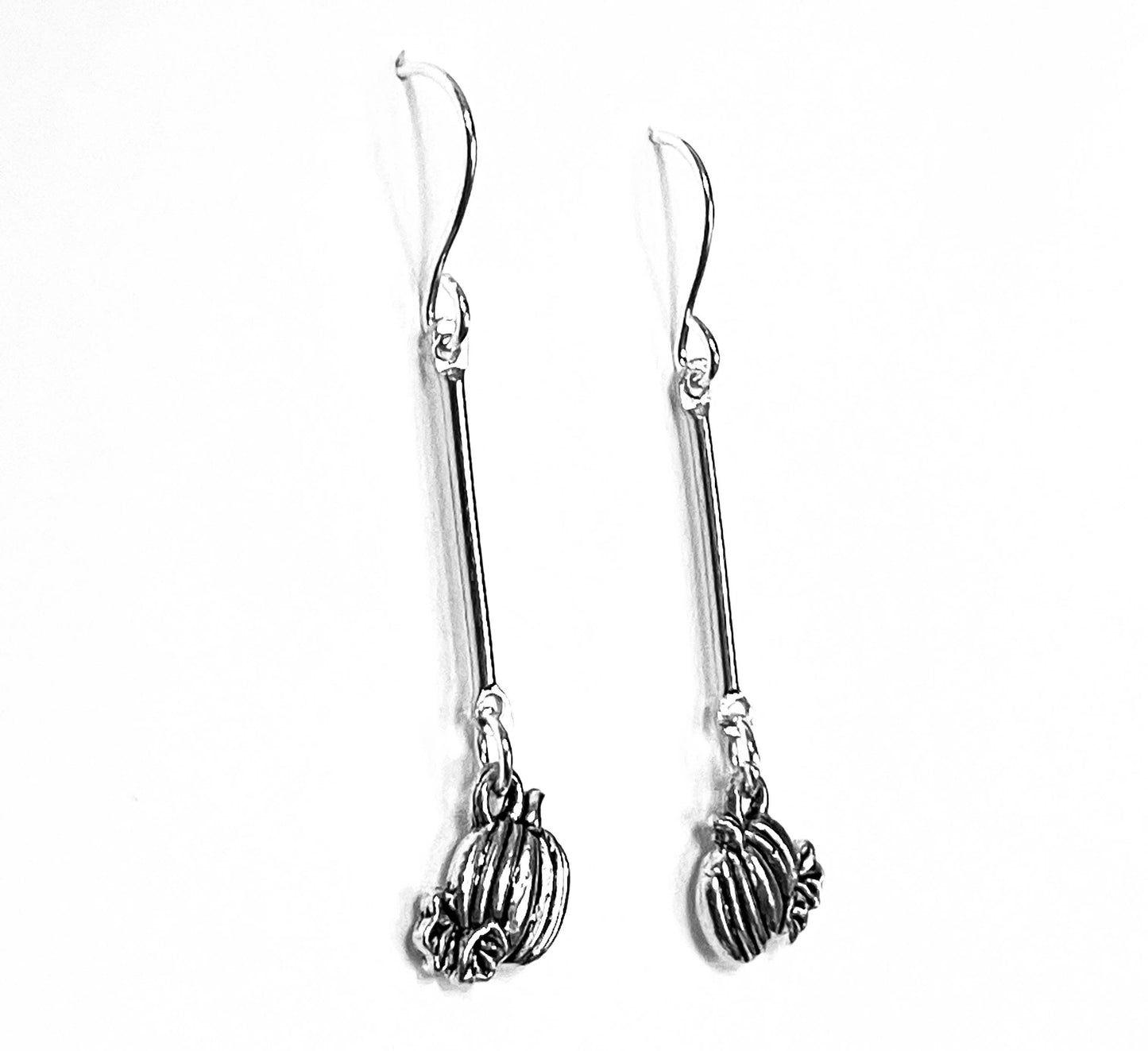 Silver Pumpkin Earrings