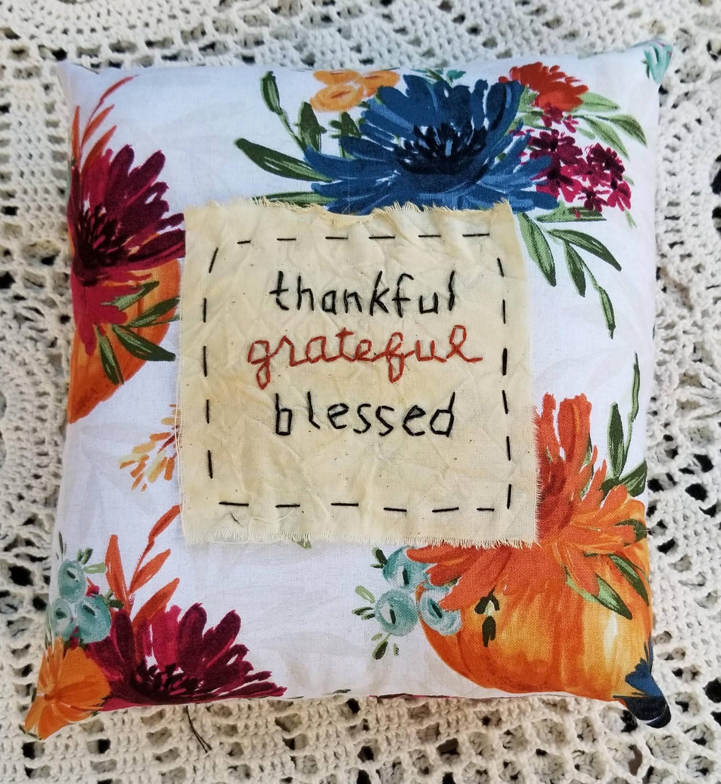 Thankful, Grateful, Blessed Pillow