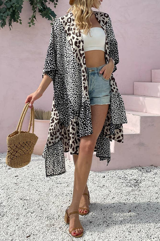 Cassie Leopard Kimono