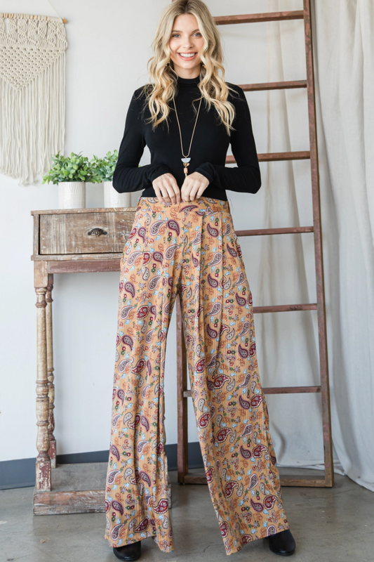 Paisley Wide Leg Pants