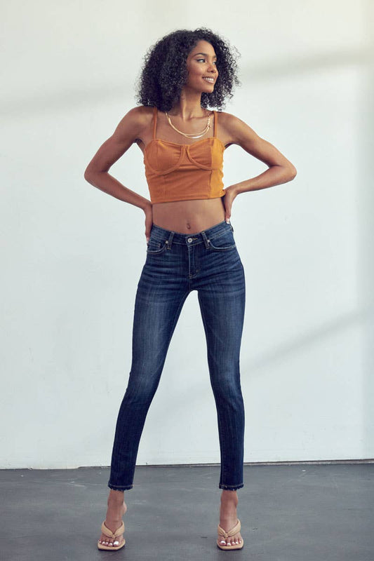 Nicole Mid Rise Super Skinny Jeans